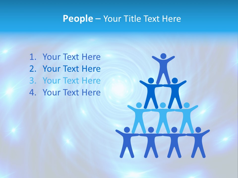 A Blue Spiral With Stars On A Black Background PowerPoint Template