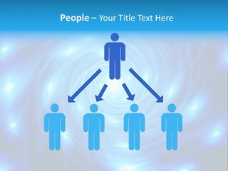 A Blue Spiral With Stars On A Black Background PowerPoint Template