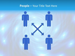 A Blue Spiral With Stars On A Black Background PowerPoint Template