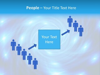 A Blue Spiral With Stars On A Black Background PowerPoint Template