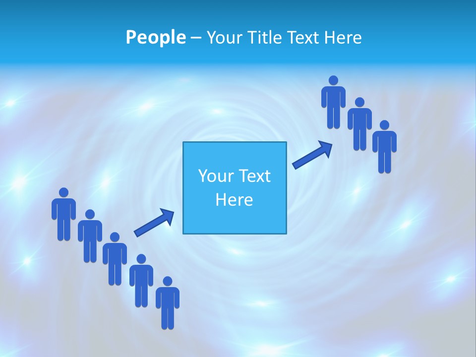 A Blue Spiral With Stars On A Black Background PowerPoint Template