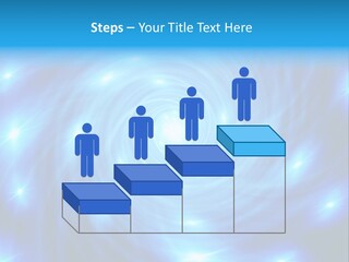 A Blue Spiral With Stars On A Black Background PowerPoint Template