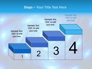 A Blue Spiral With Stars On A Black Background PowerPoint Template