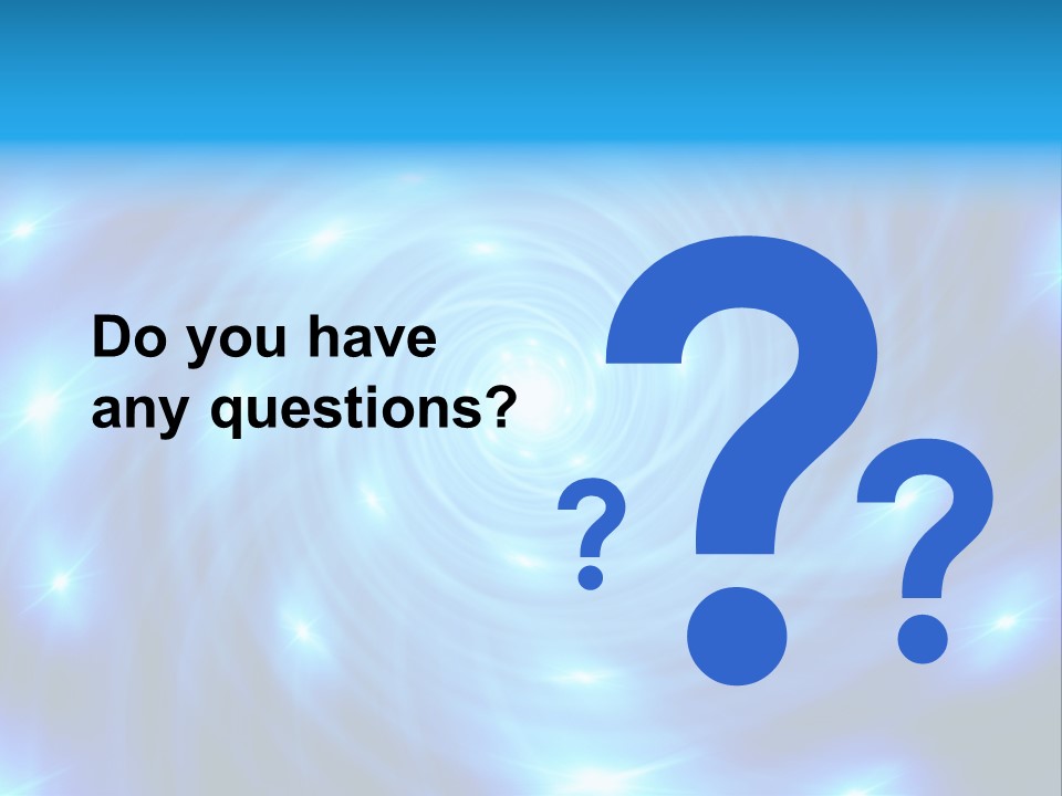 A Blue Spiral With Stars On A Black Background PowerPoint Template