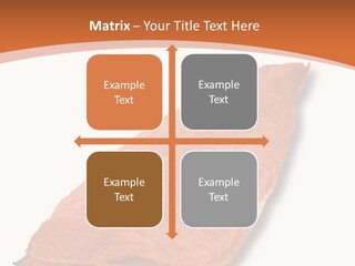 A Piece Of Salmon On A White Plate PowerPoint Template