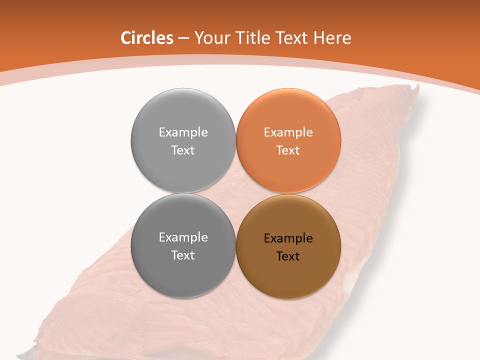 A Piece Of Salmon On A White Plate PowerPoint Template
