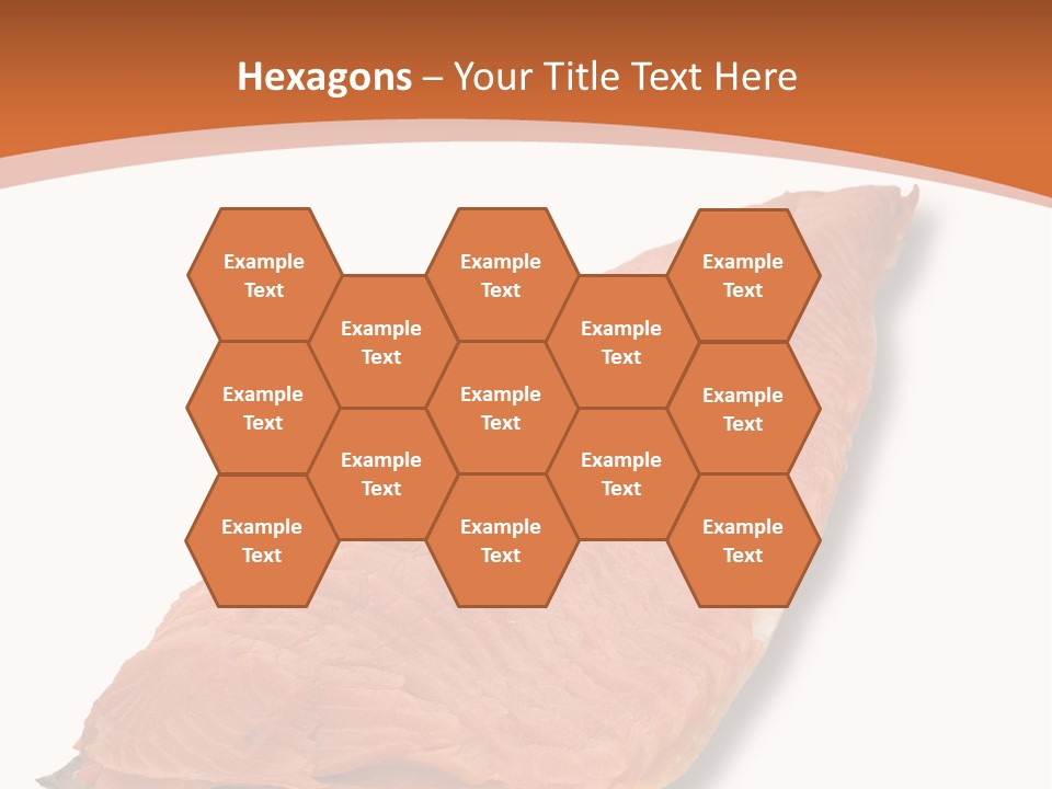 A Piece Of Salmon On A White Plate PowerPoint Template