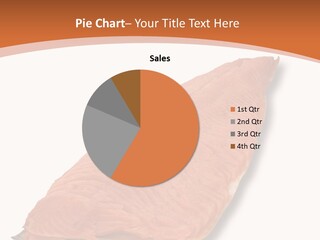 A Piece Of Salmon On A White Plate PowerPoint Template