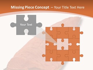 A Piece Of Salmon On A White Plate PowerPoint Template