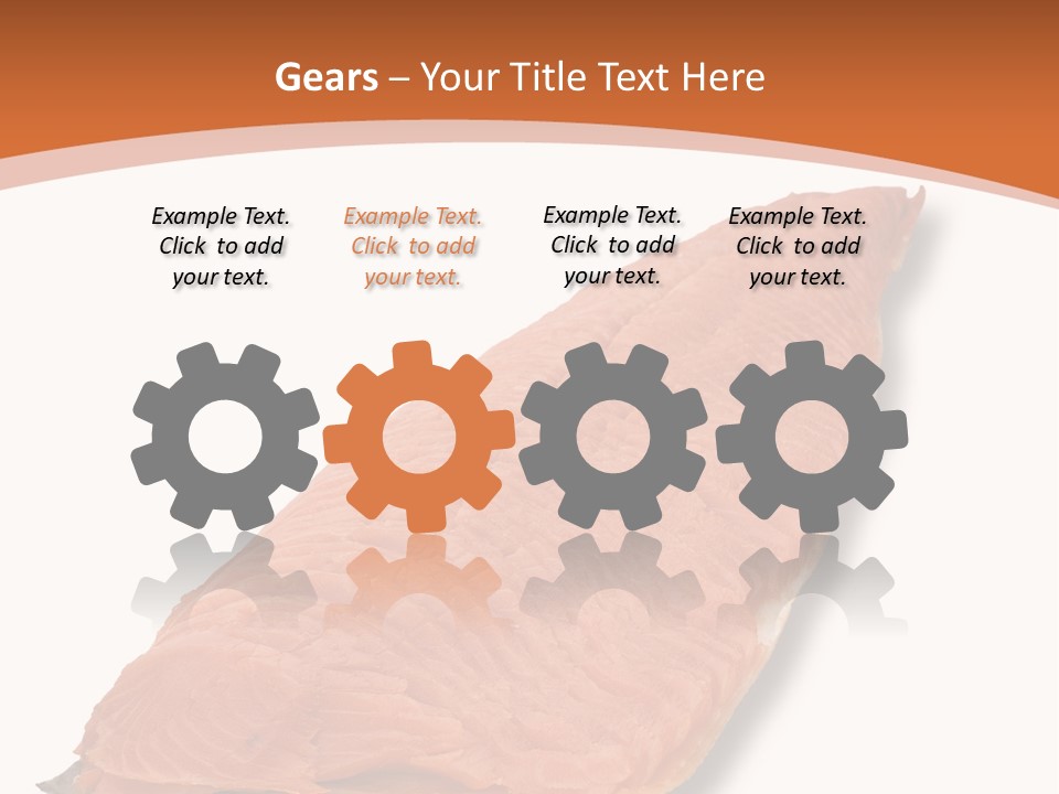 A Piece Of Salmon On A White Plate PowerPoint Template