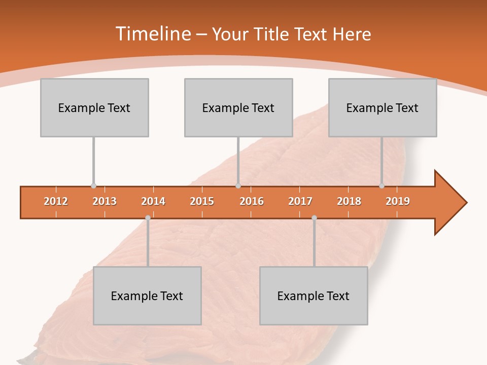 A Piece Of Salmon On A White Plate PowerPoint Template