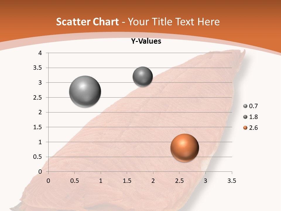 A Piece Of Salmon On A White Plate PowerPoint Template