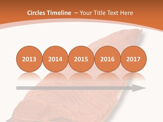 A Piece Of Salmon On A White Plate PowerPoint Template