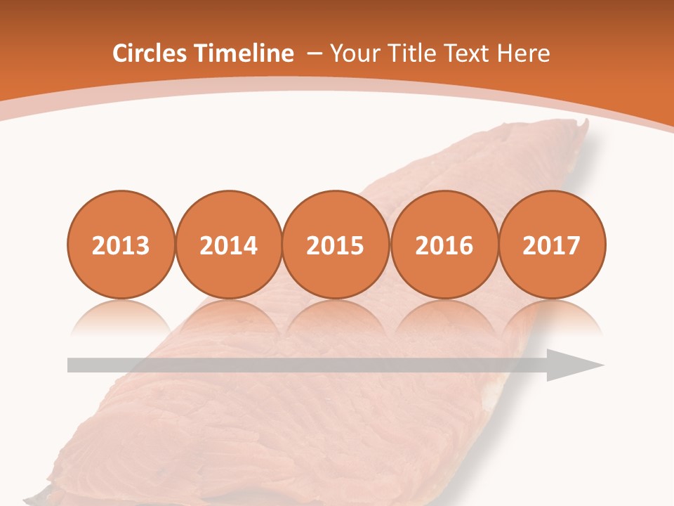 A Piece Of Salmon On A White Plate PowerPoint Template