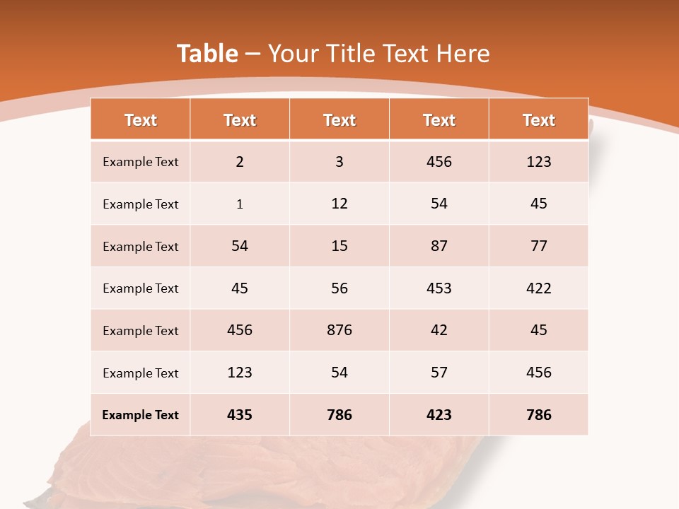 A Piece Of Salmon On A White Plate PowerPoint Template