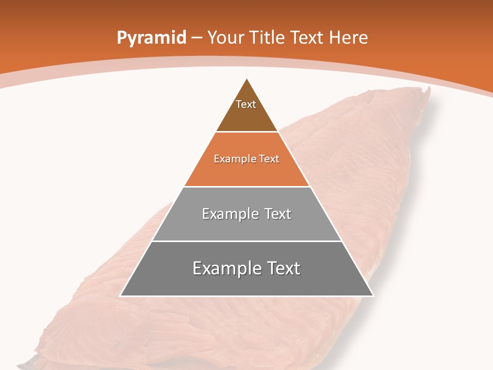 A Piece Of Salmon On A White Plate PowerPoint Template