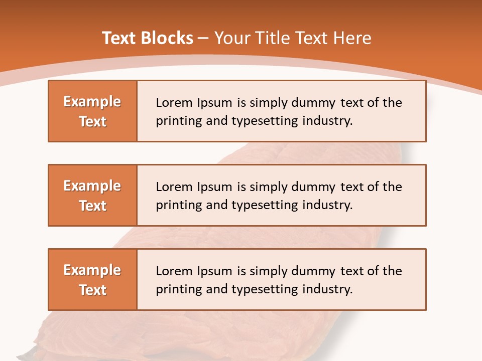 A Piece Of Salmon On A White Plate PowerPoint Template
