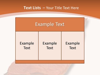 A Piece Of Salmon On A White Plate PowerPoint Template