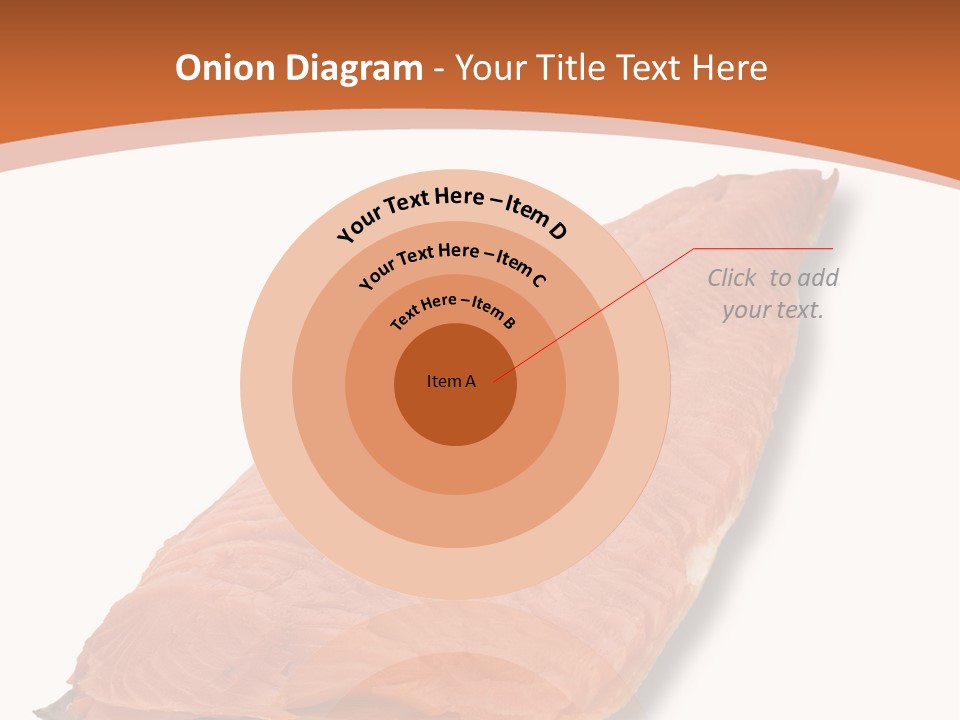 A Piece Of Salmon On A White Plate PowerPoint Template