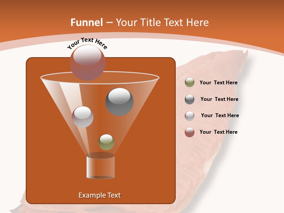 A Piece Of Salmon On A White Plate PowerPoint Template