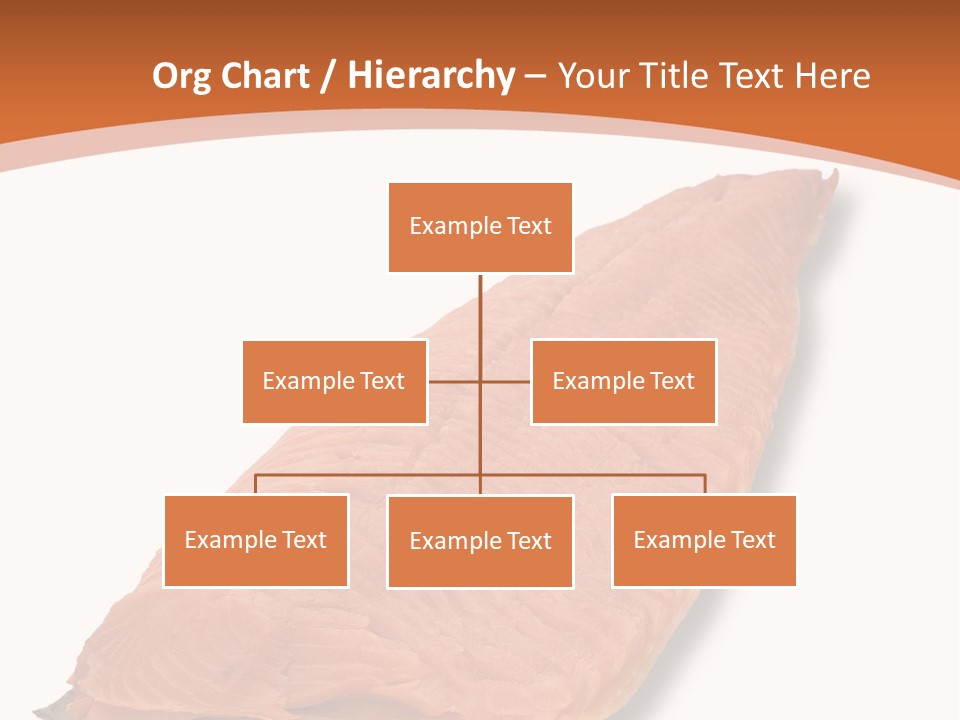 A Piece Of Salmon On A White Plate PowerPoint Template