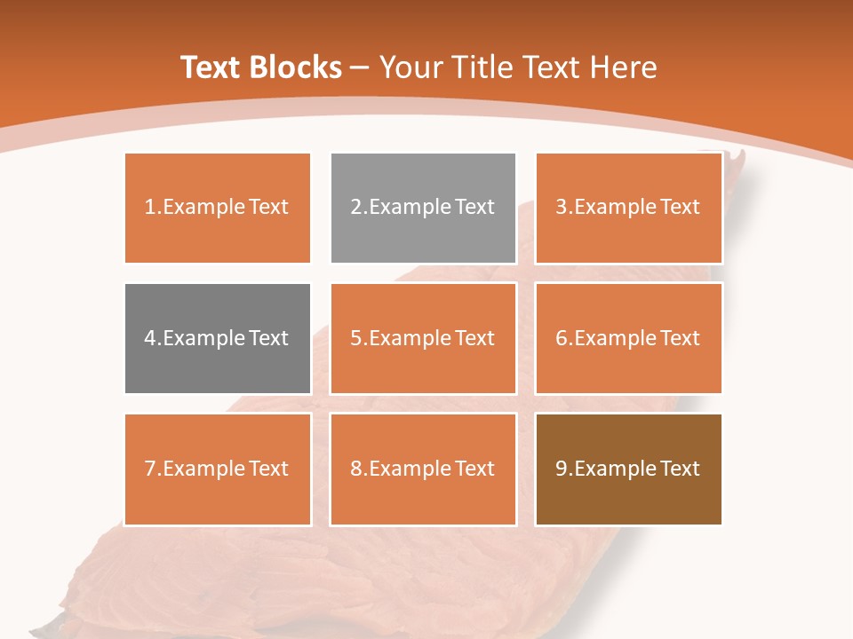 A Piece Of Salmon On A White Plate PowerPoint Template