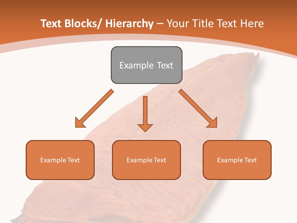 A Piece Of Salmon On A White Plate PowerPoint Template