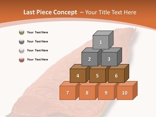 A Piece Of Salmon On A White Plate PowerPoint Template