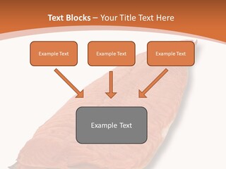 A Piece Of Salmon On A White Plate PowerPoint Template