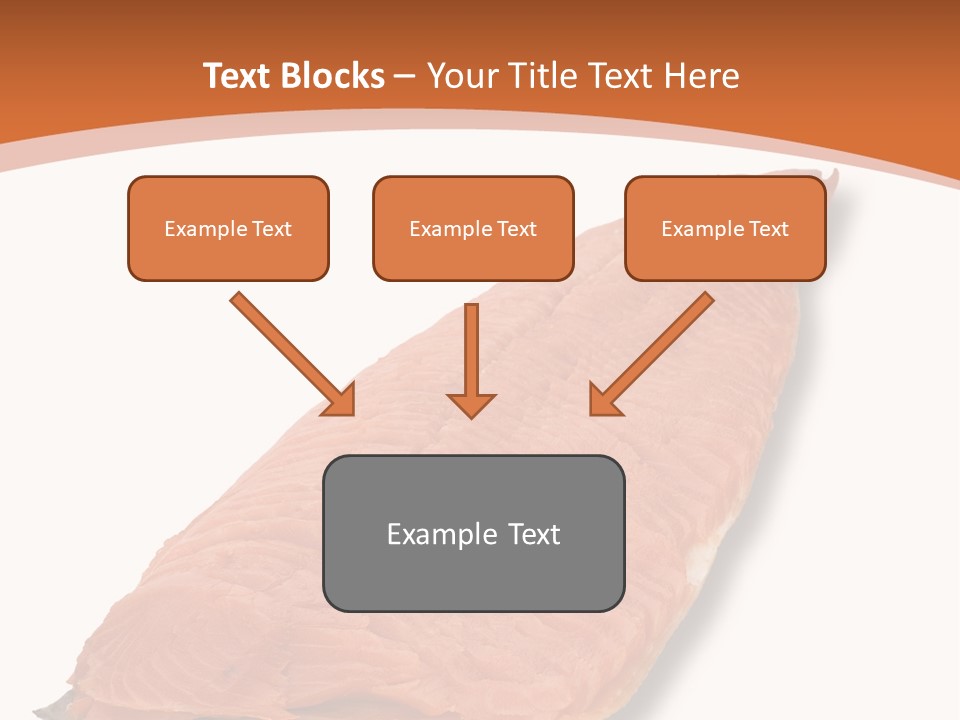 A Piece Of Salmon On A White Plate PowerPoint Template