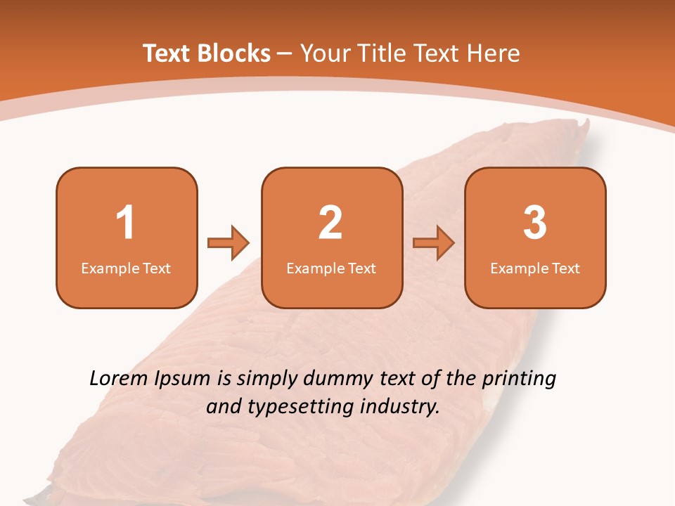 A Piece Of Salmon On A White Plate PowerPoint Template