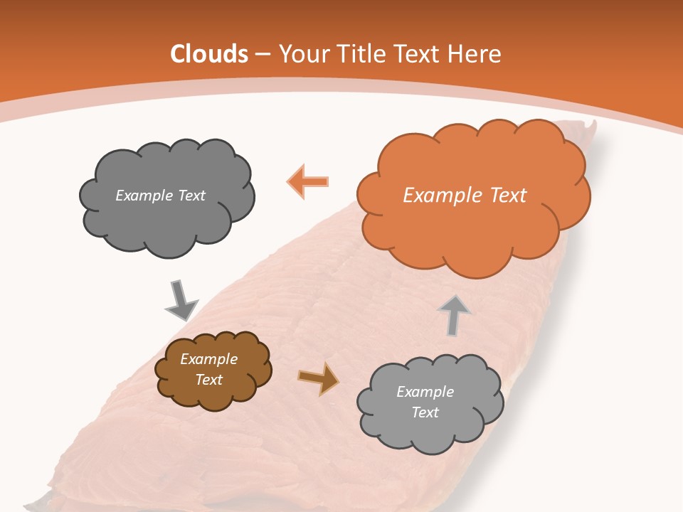 A Piece Of Salmon On A White Plate PowerPoint Template