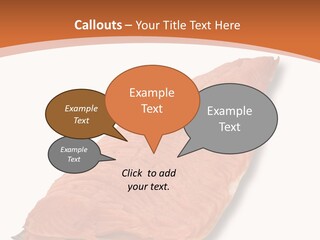 A Piece Of Salmon On A White Plate PowerPoint Template