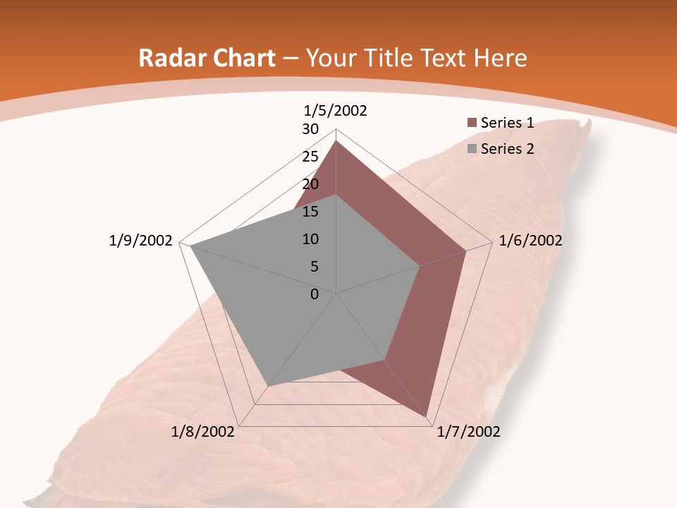 A Piece Of Salmon On A White Plate PowerPoint Template