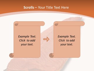A Piece Of Salmon On A White Plate PowerPoint Template