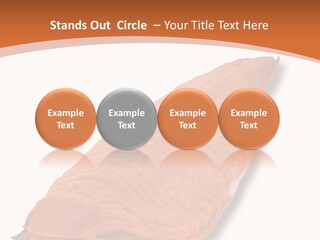 A Piece Of Salmon On A White Plate PowerPoint Template