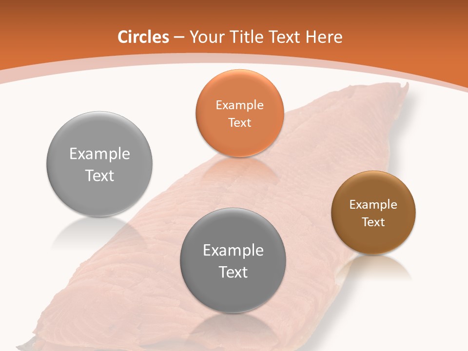 A Piece Of Salmon On A White Plate PowerPoint Template