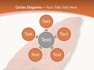 A Piece Of Salmon On A White Plate PowerPoint Template