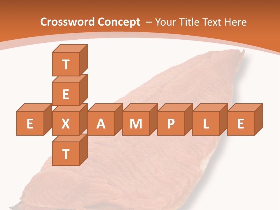 A Piece Of Salmon On A White Plate PowerPoint Template