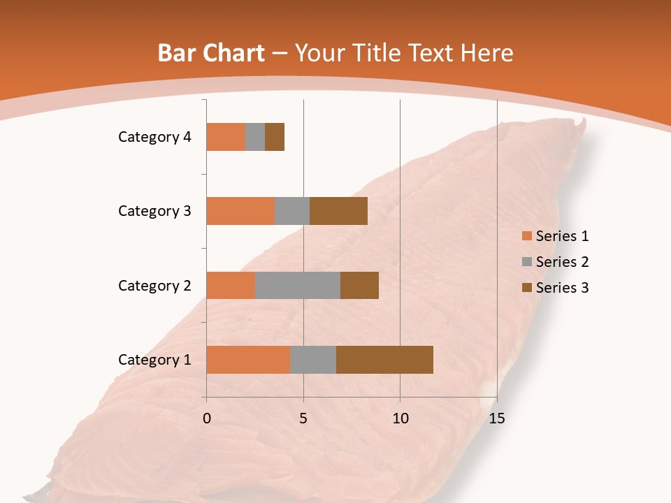 A Piece Of Salmon On A White Plate PowerPoint Template