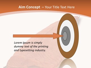 A Piece Of Salmon On A White Plate PowerPoint Template