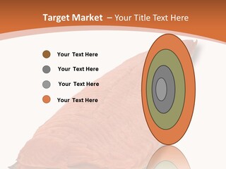 A Piece Of Salmon On A White Plate PowerPoint Template