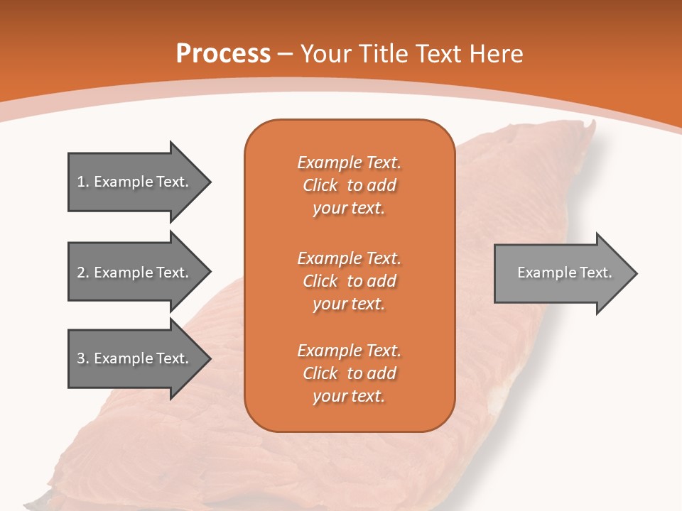 A Piece Of Salmon On A White Plate PowerPoint Template