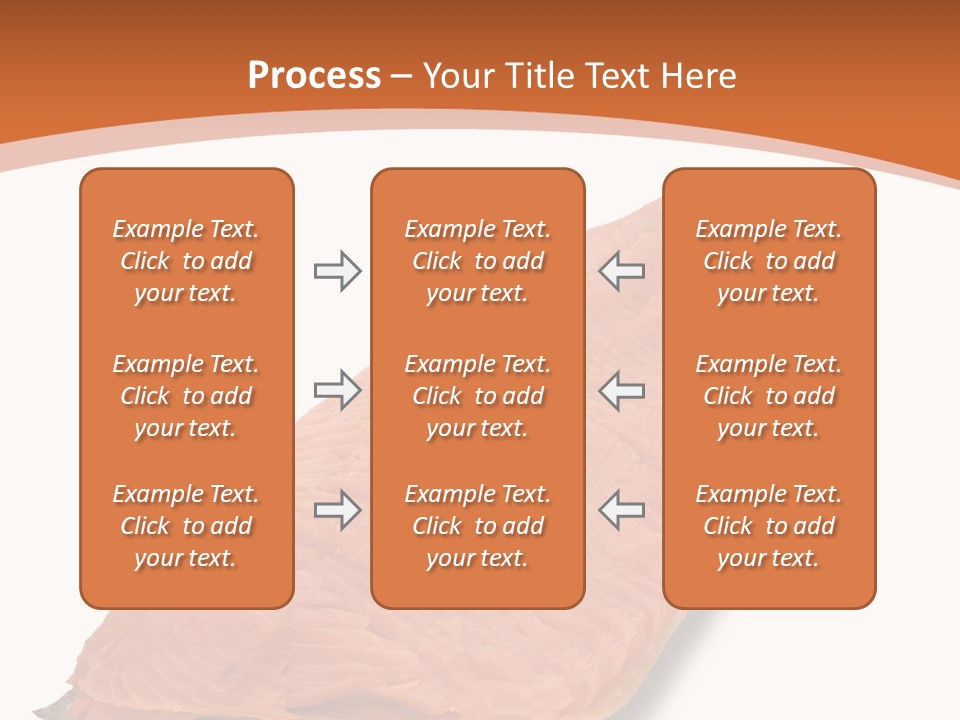 A Piece Of Salmon On A White Plate PowerPoint Template