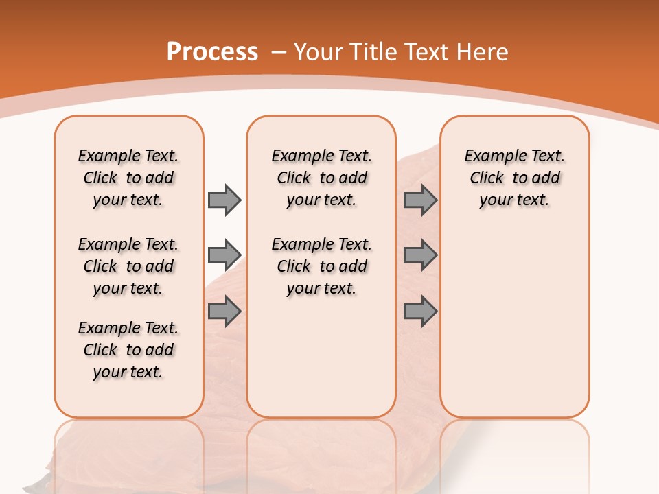 A Piece Of Salmon On A White Plate PowerPoint Template