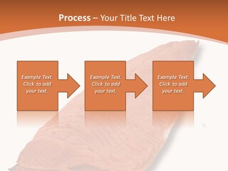 A Piece Of Salmon On A White Plate PowerPoint Template
