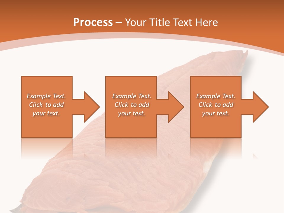 A Piece Of Salmon On A White Plate PowerPoint Template