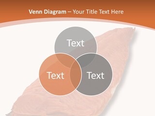 A Piece Of Salmon On A White Plate PowerPoint Template