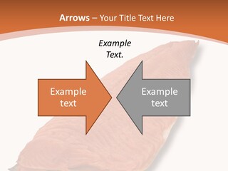 A Piece Of Salmon On A White Plate PowerPoint Template