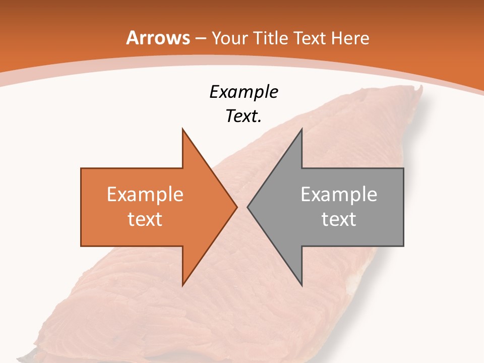 A Piece Of Salmon On A White Plate PowerPoint Template